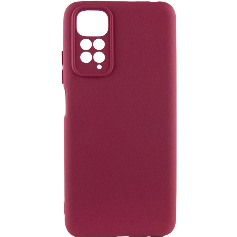 Чохол Silicone Case Lakshmi Plus з закритою камерою на Xiaomi Redmi Note 11 (Global) / Note 11S – Бордовий / Marsala. Фото 1 з 4