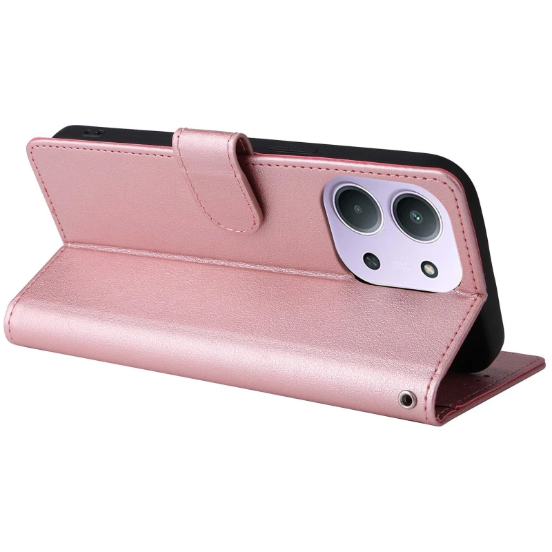 Шкіряний чохол-книжка Essential Case для Xiaomi Redmi 15C (EU) – Rose Gold. Фото 6 з 7