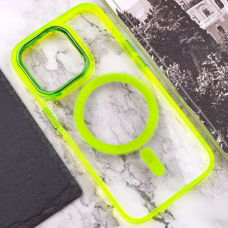 Силіконовий чохол Iris с MagSafe на Apple iPhone 13 Pro (6.1") – Жовтий. Фото 6 з 9