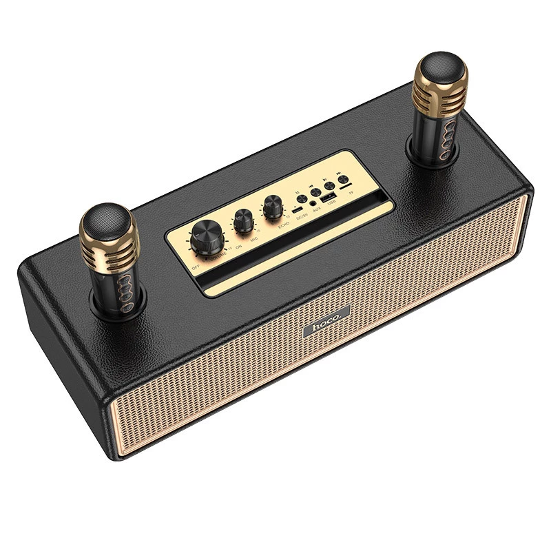 Bluetooth Колонка Hoco BS63 Graceful + два микрофона – Black. Фото 8 из 8