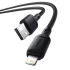 Дата кабель Baseus Silky Series OS Fast Charging USB to Lightning 2.4A (2m) (P1037770) – Cluster Black. Фото 4 з 5