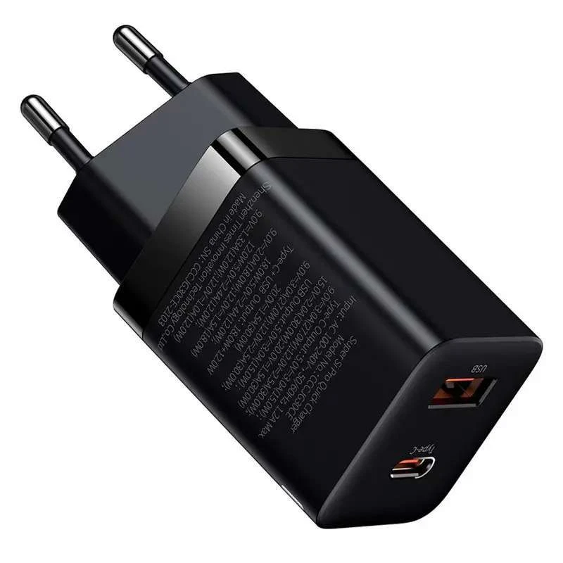 МЗП Baseus Super Si Pro Quick Charger 30W – Black. Фото 3 з 7