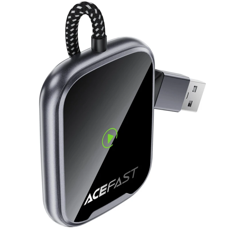 Адаптер Acefast QC1 car wireless CarPlay – Gray. Фото 3 з 5