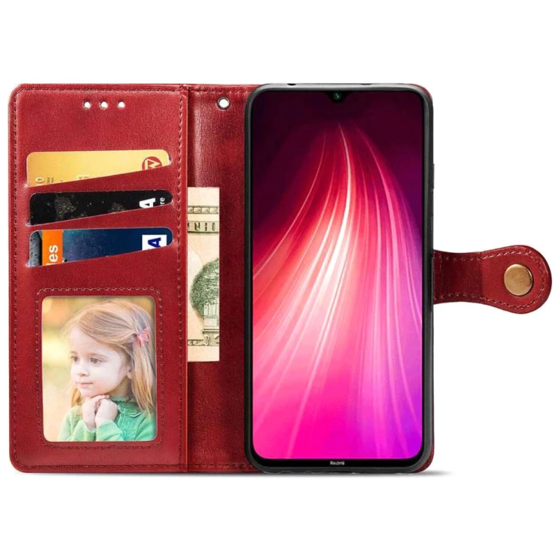 Чехол-книжка GETMAN Gallant  для Xiaomi Redmi Note 12 Pro 5G – Красный. Фото 2 из 4