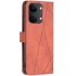 Шкіряний чохол-книжка Geometric Pattern для Xiaomi Poco X8 Pro Max – Brown. Фото 2 з 5