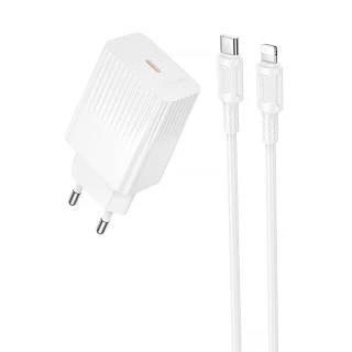 СЗУ Borofone BAS73A Source PD20W (1USB-C) + кабель Type-C to Lightning фото 1 из 5
