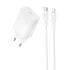 СЗУ Borofone BAS73A Source PD20W (1USB-C) + кабель Type-C to Lightning – White. Фото 1 из 5