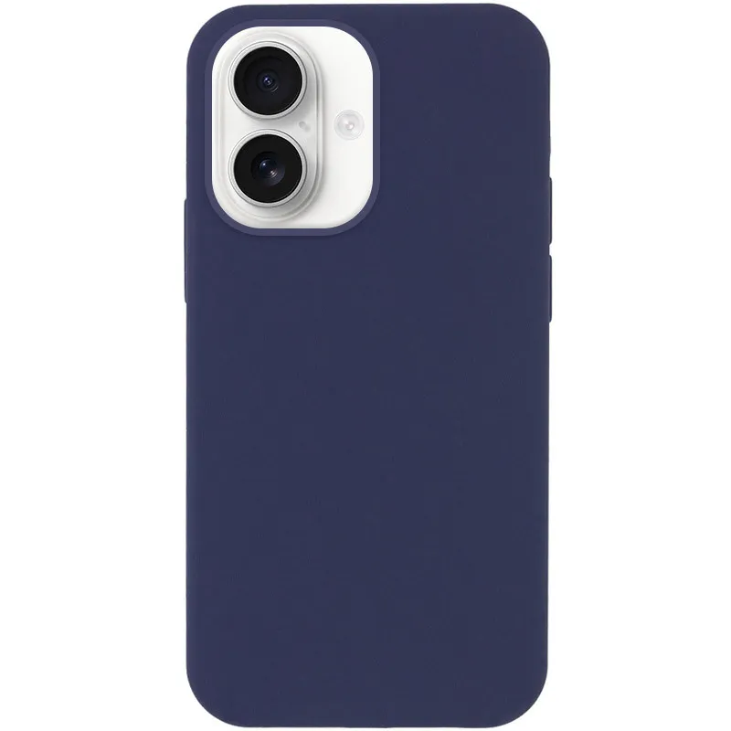 Чохол Silk Full Protective (AA) NO LOGO для Apple iPhone 16 Plus – Темно-синій / Midnight blue. Фото 1 з 6