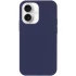 Чохол з закритим низом Silicone Case на Apple iPhone 16 – Темно-синій / Midnight blue. Фото 1 з 6