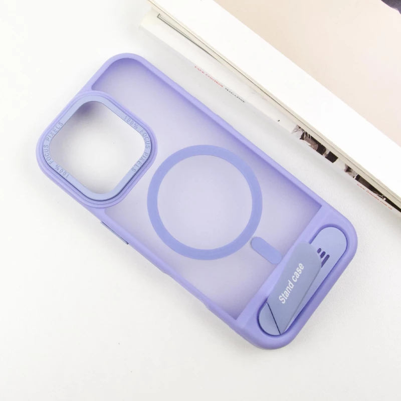 TPU+PC чехол Stand case для Apple iPhone 16 Pro Max – Light blue. Фото 4 из 7