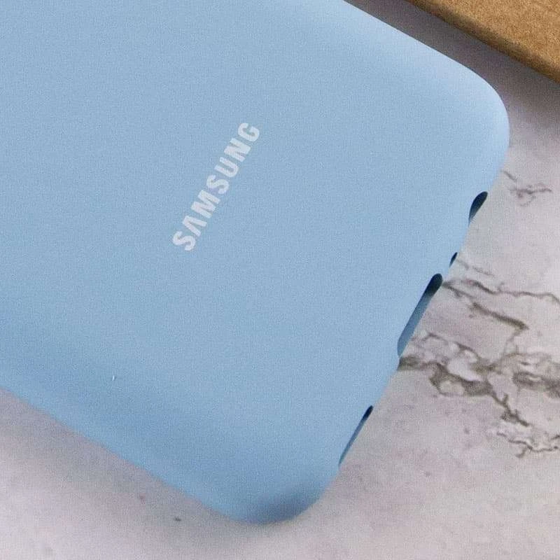 Чохол Silicone Case з закритим низом на Samsung Galaxy A02s – Блакитний / Lilac Blue. Фото 5 з 6