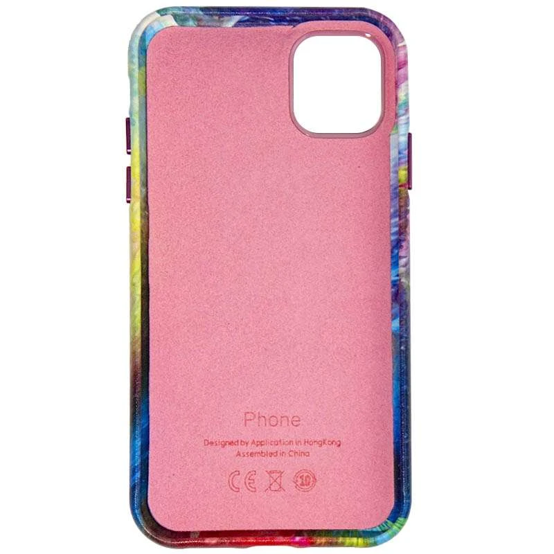 Кольоровий шкіряний чохол на Apple iPhone 11 Pro (5.8") – Pink / Blue. Фото 3 з 8