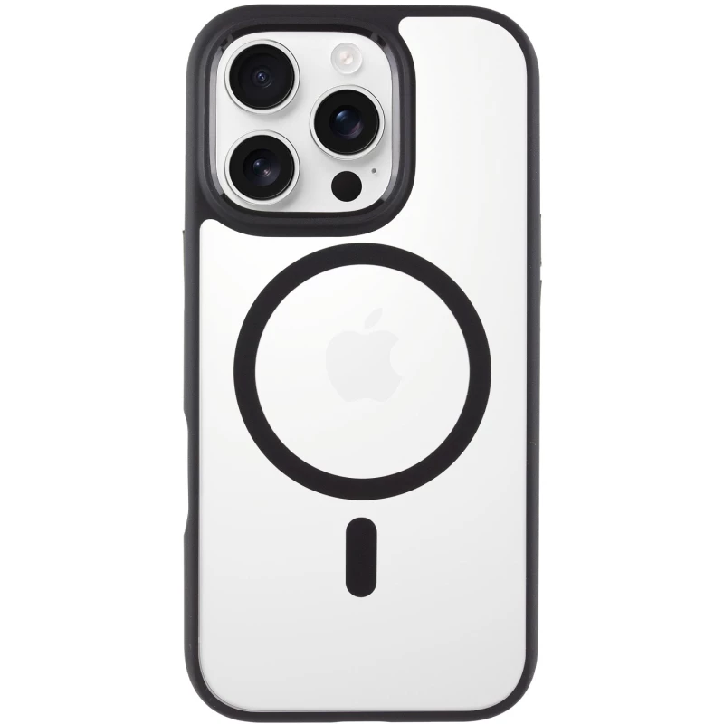 TPU+PC чохол Blueo Skin Friendly Frosted with MagSafe для Apple iPhone 16 Pro – Чорний. Фото 1 з 14