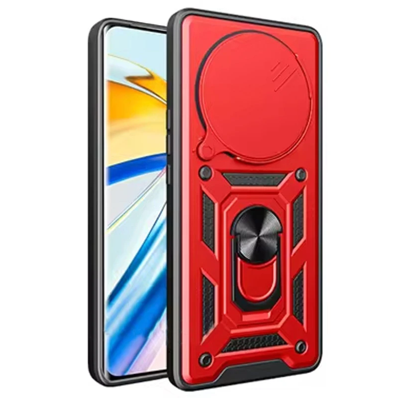 Удароміцний чохол Ummi Camshield Serge Ring (in box) для Xiaomi Redmi A3 – Червоний / Red. Фото 2 з 2