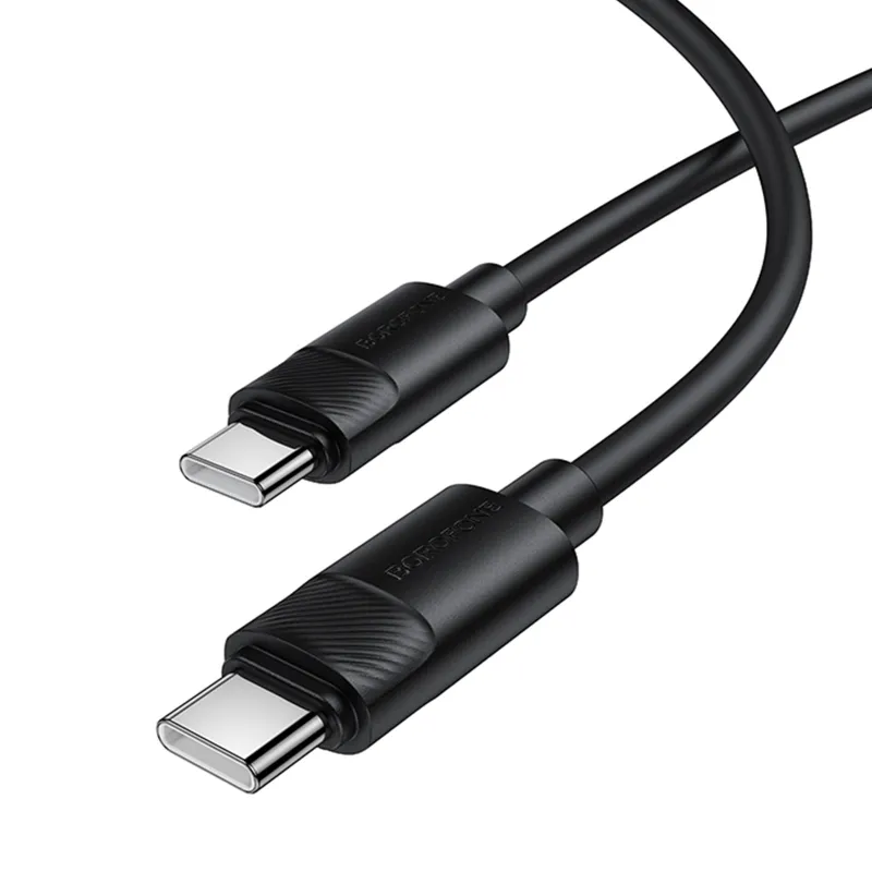Дата кабель Borofone BX123 Leya Type-C to Type-C 60W (1m) – Black. Фото 5 з 5