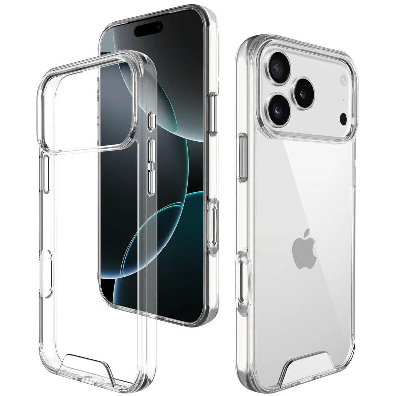 Силіконовий чохол Space Case на Apple iPhone 17 Pro Max (6.9") – Прозорий. Фото 7 з 8