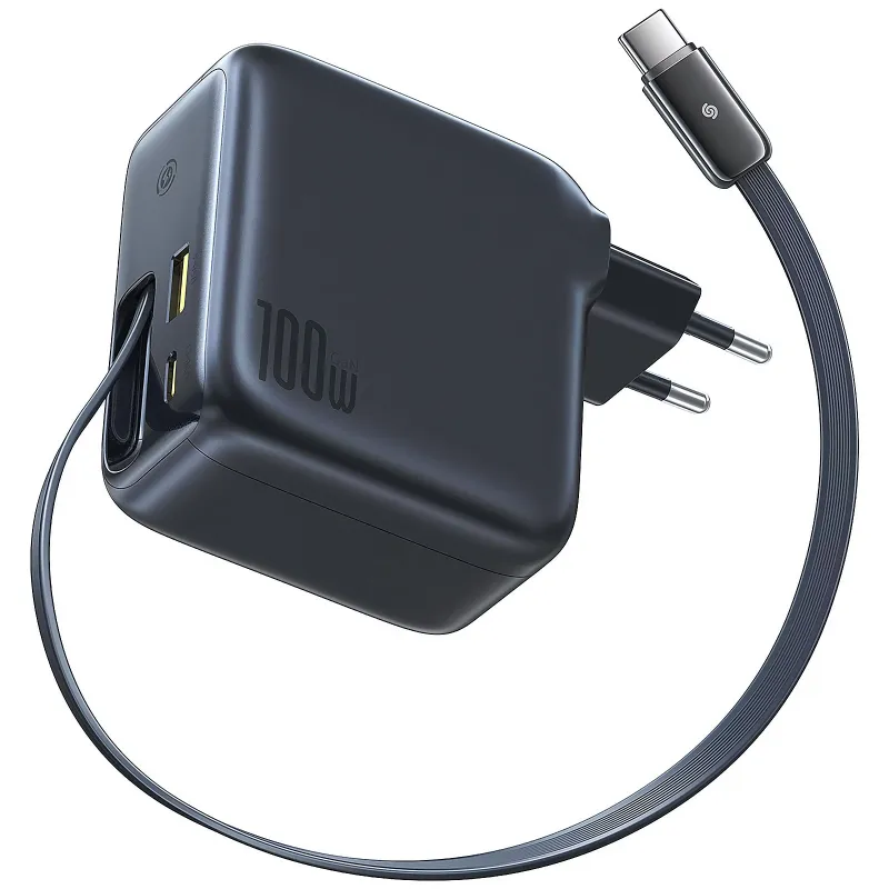 МЗП Baseus EnerCore CJ11 PD100W+QC3.0 with retractable cable (1USB-A/2C) (E0120M) фото 1 з 1