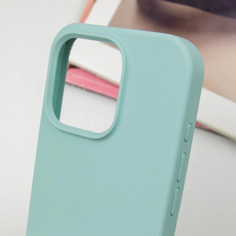 Чохол з закритим низом Silicone Case на Apple iPhone 16 – Бірюзовий / Beryl. Фото 5 з 7