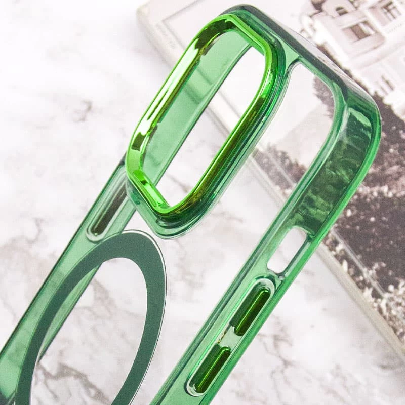 Силіконовий чохол Iris с MagSafe на Apple iPhone 13 Pro (6.1") – Зелений. Фото 8 з 8