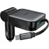АЗУ Hoco Z67 Triunfar PD60W with retractable cable (1USB-A/2C) – Metal gray. Фото 3 из 6