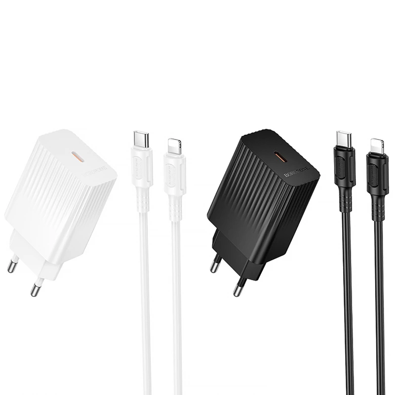 СЗУ Borofone BAS73A Source PD20W (1USB-C) + кабель Type-C to Lightning фото 1 из 1