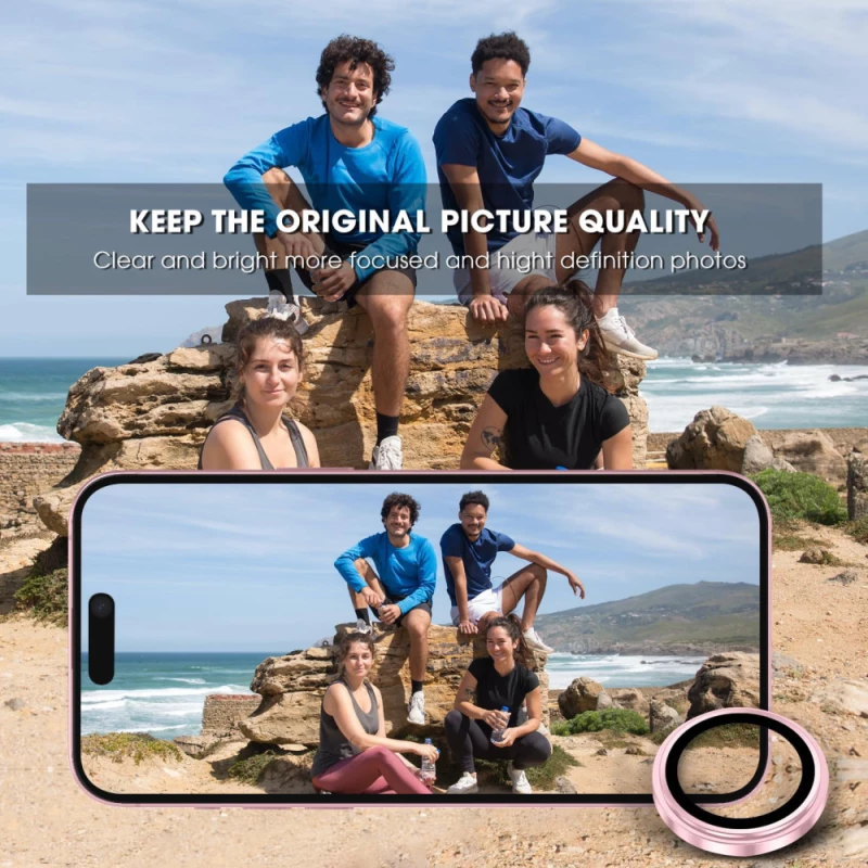 Металеве захисне скло на камеру на Apple iPhone 13 mini (5.4") – Рожевий / Pink. Фото 8 з 10