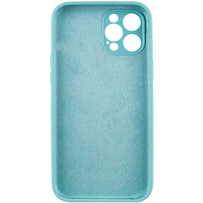 Чохол з захистом камери Silicone Case для Apple iPhone 12 Pro Max (6.7") – Бірюзовий / Marine Green. Фото 4 з 7