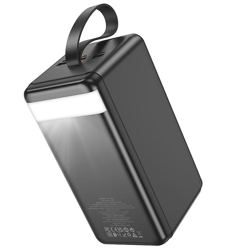 Портативний зарядний пристрій Power Bank Hoco J123D Element 22.5W+PD20W 90000 mAh – Black. Фото 7 з 8