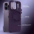 TPU чехол Bonbon с металлическими кнопками та MagSafe на Apple iPhone 12 (6.1") – Фиолетовый / Dark Purple. Фото 2 из 7
