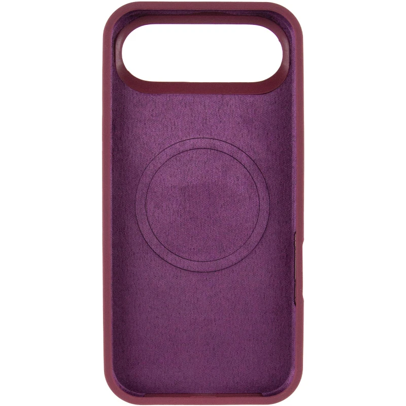 Чохол Silicone Case Full Protective (AA) V2 with MagSafe для Apple iPhone 17 Air (6.5") – Бордовий / Plum. Фото 7 з 11
