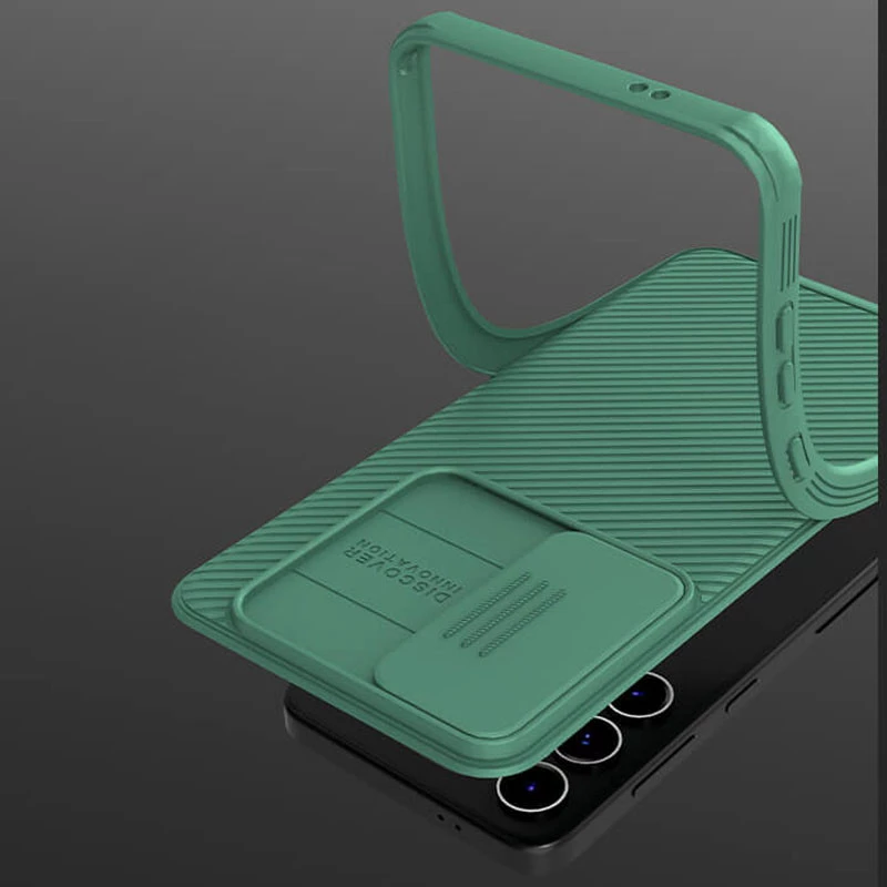 Пластикова накладка Nillkin Pro зі шторкою для камери та магнітом на Samsung Galaxy S24 – Deep Green. Фото 8 з 8