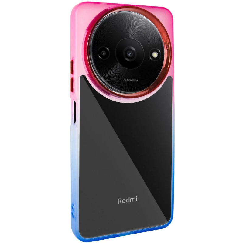 Силіконовий чохол фреш на Xiaomi Redmi A3 – Синій / Рожевий. Фото 2 з 6