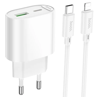 МЗП Hoco C109A Fighter PD20W (1USB-C) + кабель Type-C to Lightning фото 1 з 1