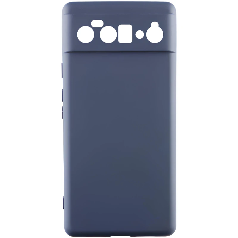 Кольоровий силіконовий чохол GETMAN із закритою камерою для Google Pixel 10 Pro – Синій / Midnight Blue. Фото 1 з 1