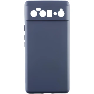 Цветной силиконовый чехол GETMAN с закрытой камерой на Xiaomi Redmi Note 14 4G (Europe version) — Синий / Midnight blue