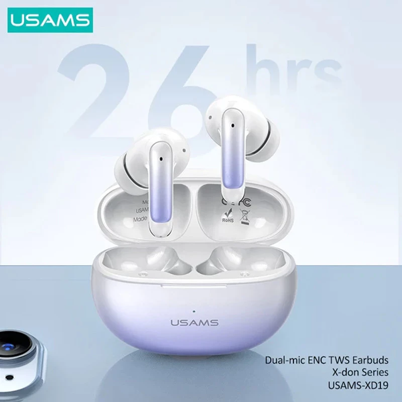Бездротові TWS навушники Usams-XD19 X-don Series BT 5.3 – Gradient Blue. Фото 2 з 6
