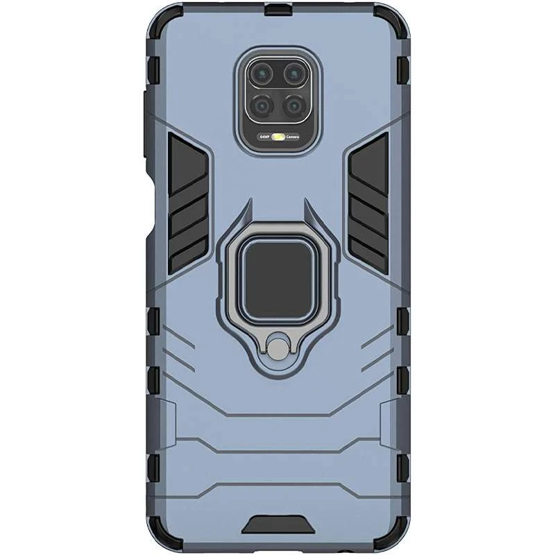 

Протиударний чохол Transformer з кільцем на Xiaomi Redmi Note 9s / Note 9 Pro / Note 9 Pro Max (Сірий / Metal slate)