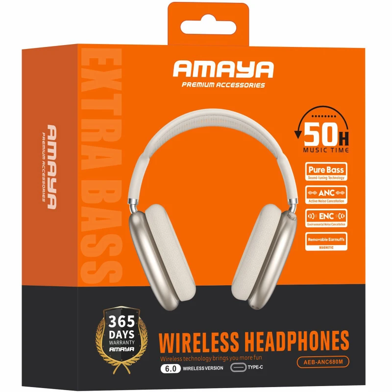 Накладные беспроводные наушники Amaya ANC680M ANC – Starlight. Фото 2 из 2