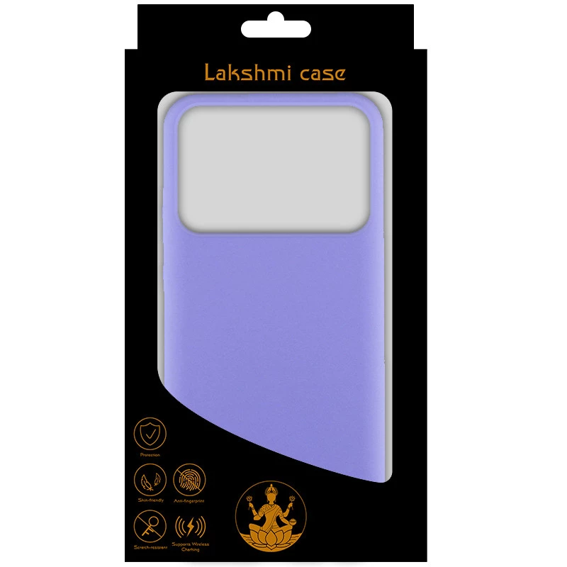 Чохол Silicone Case Lakshmi Premium на Xiaomi Poco X6 Pro – Бузковий / Dasheen. Фото 7 з 8