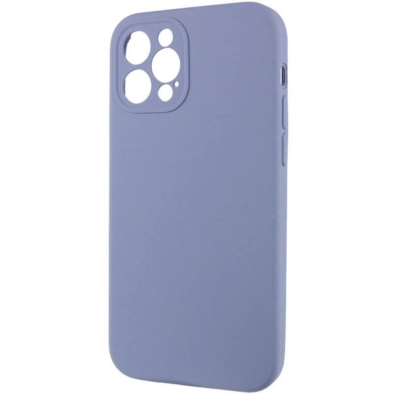 Чехол с защитой камеры Silicone Case для Apple iPhone 12 Pro (6.1") – Серый / Lavender Gray. Фото 3 из 6