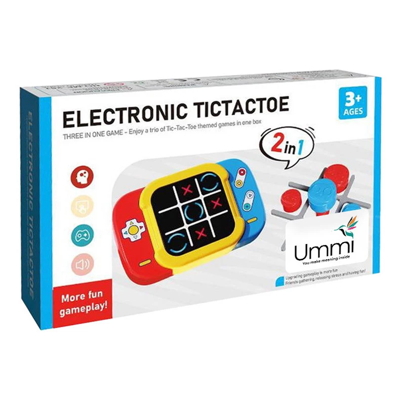 Портативна інтерактивна гра Ummi ME-252 2in1 Electronic Tic-Tac-Toe – Yellow. Фото 6 з 6