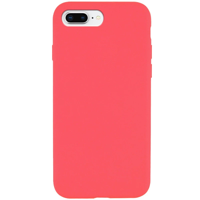 Чохол з закритим низом Silicone Case на Apple iPhone 7 plus / 8 plus – Кавуновий / Watermelon red. Фото 1 з 1