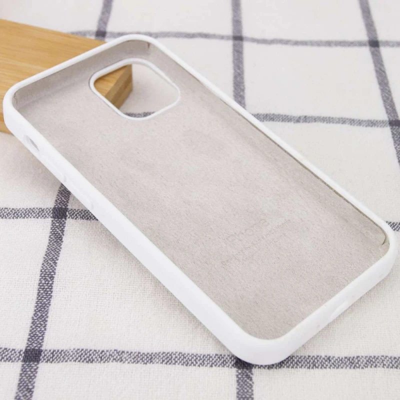 Чохол Silicone Case з закритим низом на Apple iPhone 12 (6.1") – Білий / White. Фото 3 з 3