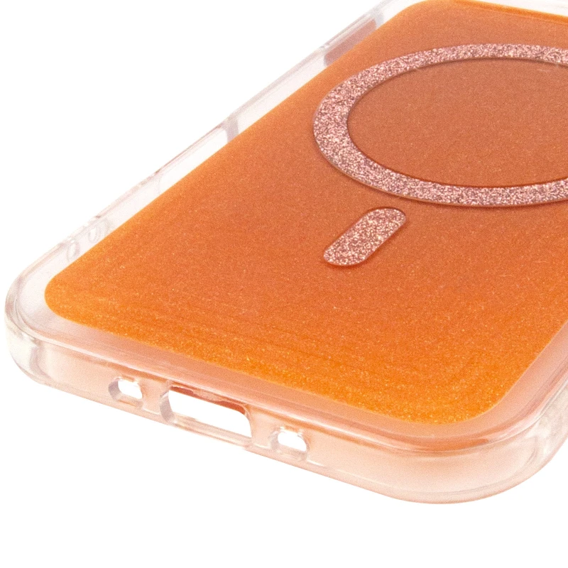 Чехол TPU+PC Jewel Sparkle with MagSafe для Apple iPhone 17 Air (6.5") – Orange Sparkle. Фото 6 из 7