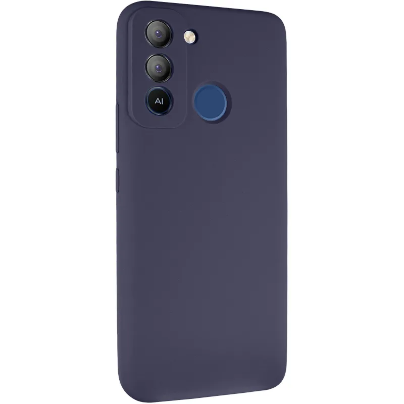 Чехол Silicone Case Lakshmi Premium з закритою камерою на TECNO Pop 5 LTE – Темно-синий / Midnight blue. Фото 1 из 8
