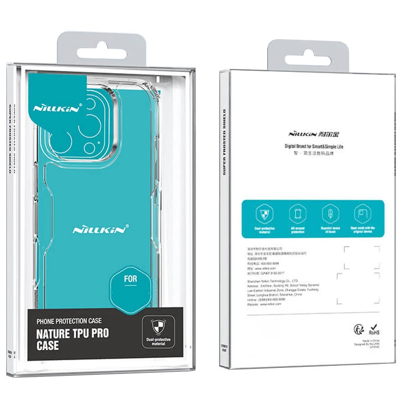 Силиконовый чехол Nillkin с усиленной защитой углов для Apple iPhone 16 Pro – Бесцветный (прозрачный). Фото 8 из 8