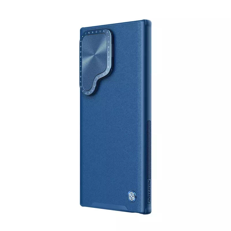 Шкіряна накладка Nillkin Camshield Leather Prop для Samsung Galaxy S24 Ultra – Blue. Фото 4 з 8