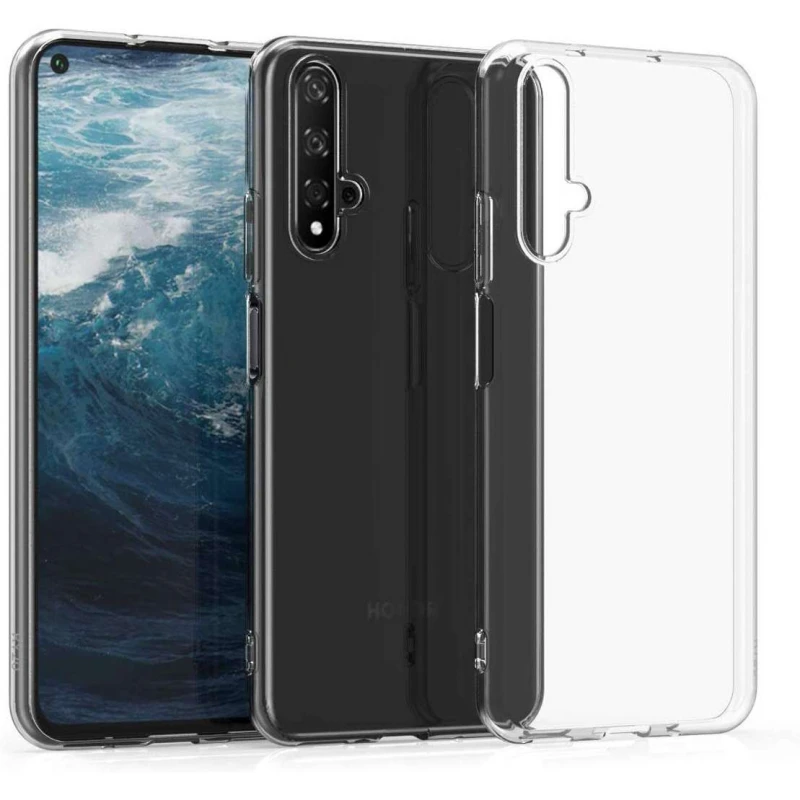 Ультратонкий силіконовий чохол 1мм на Huawei Honor 20 / Nova 5T – Безбарвний (прозорий). Фото 2 з 3