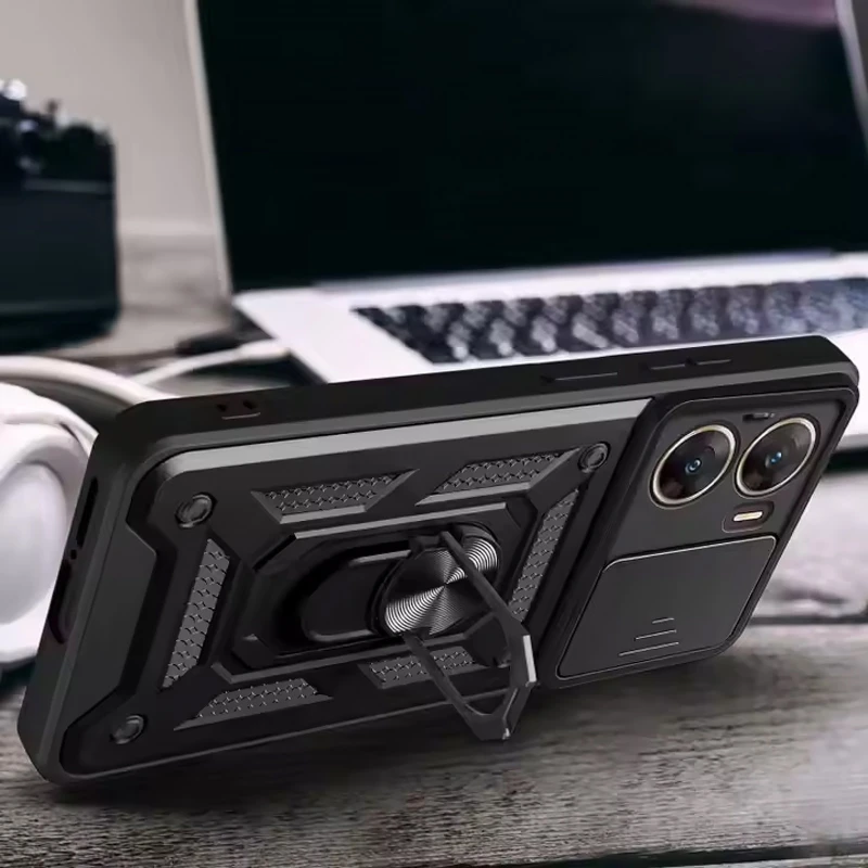 Удароміцний чохол Ummi Camshield Serge Ring (in box) для Xiaomi Poco X7 Pro – Чорний / Black. Фото 4 з 4