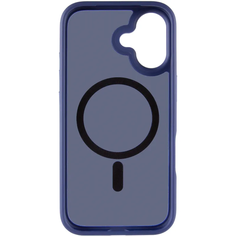 TPU+PC чехол Metal Buttons with Magnetic Fit для Apple iPhone 17 (6.3") – Синий / Navy Blue. Фото 4 из 6